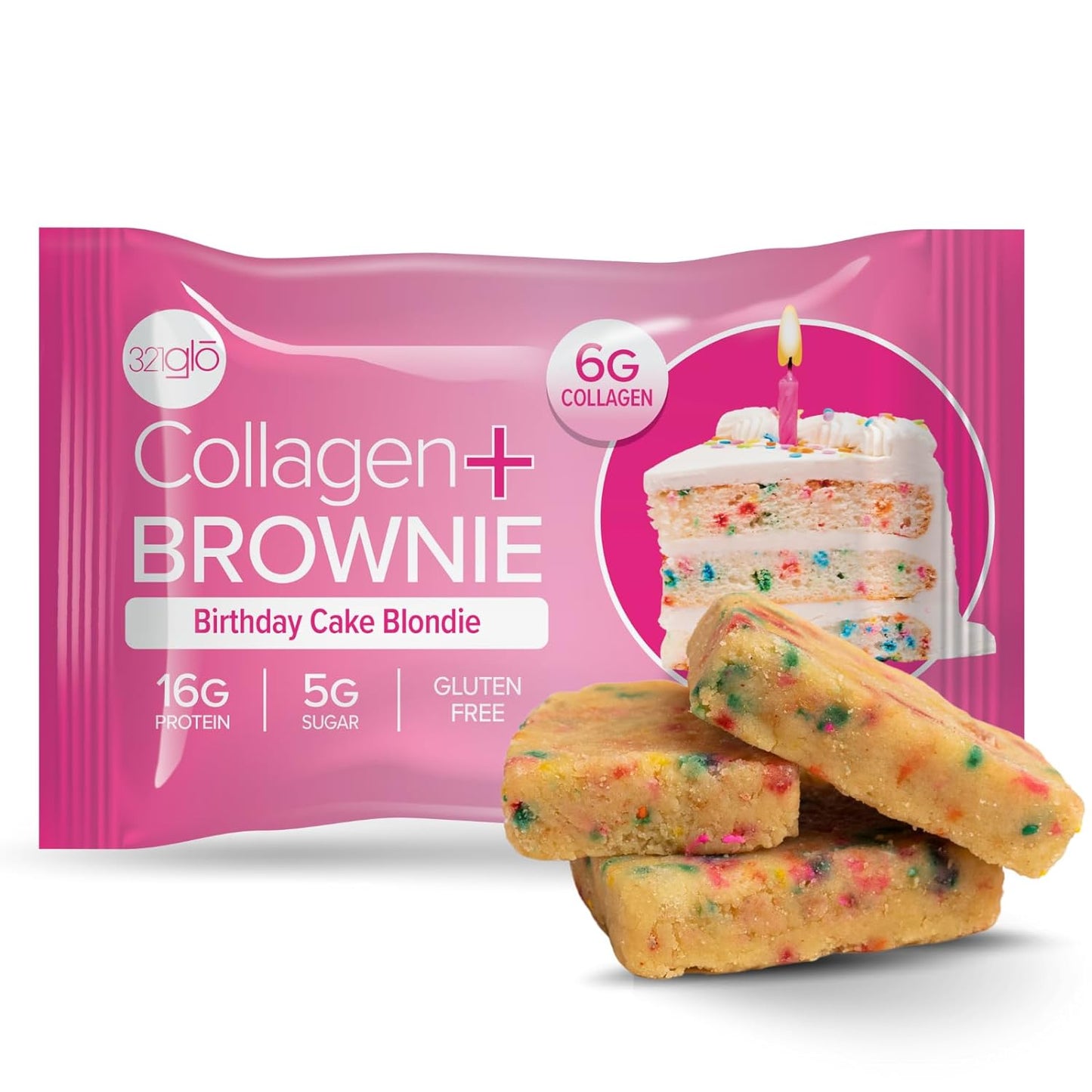 Birthday Cake Blondie Collagen + Brownie