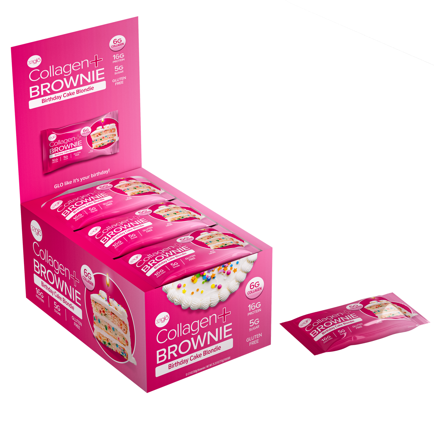 Birthday Cake Blondie Collagen + Brownie