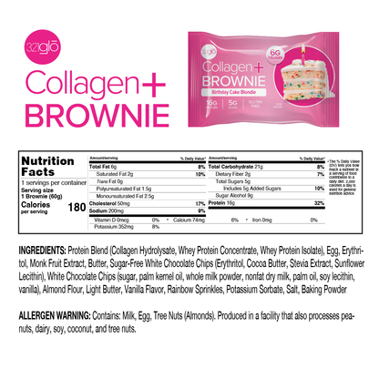 Birthday Cake Blondie Collagen + Brownie