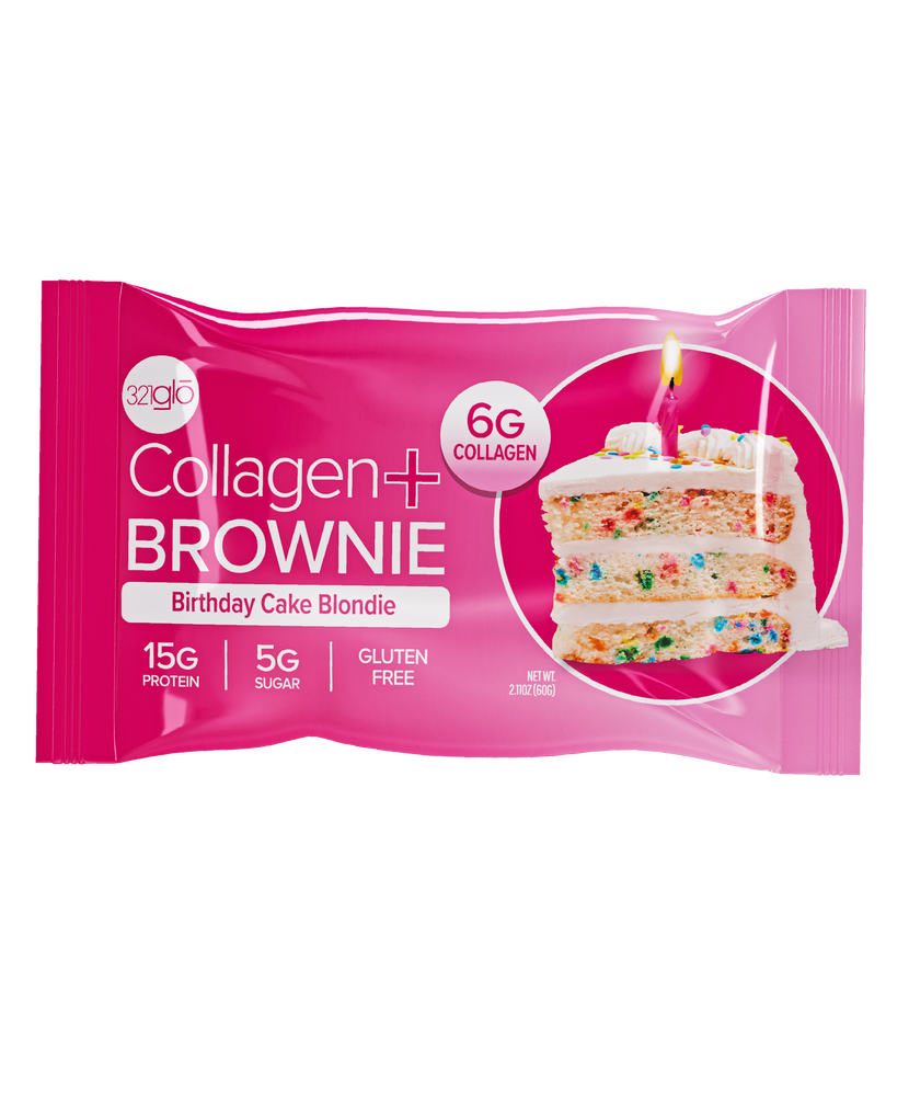 Birthday Cake Blondie Collagen + Brownie